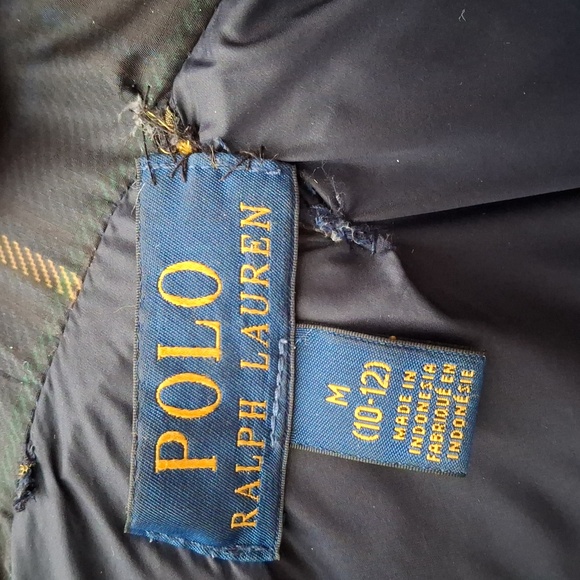 Polo Ralph Lauren Polo Bear Water-Repellent 650 Duck Down Tartan Puffer Jacket - Picture 10 of 12